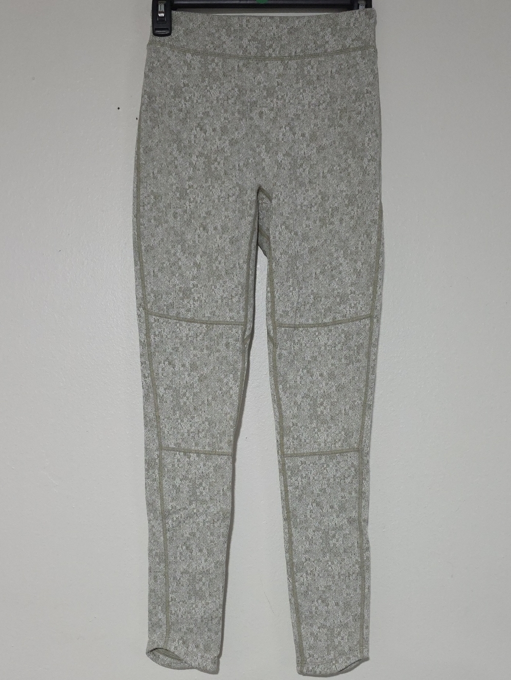 Gymshark Light Grey Floral-Texture High-Waist Leggings